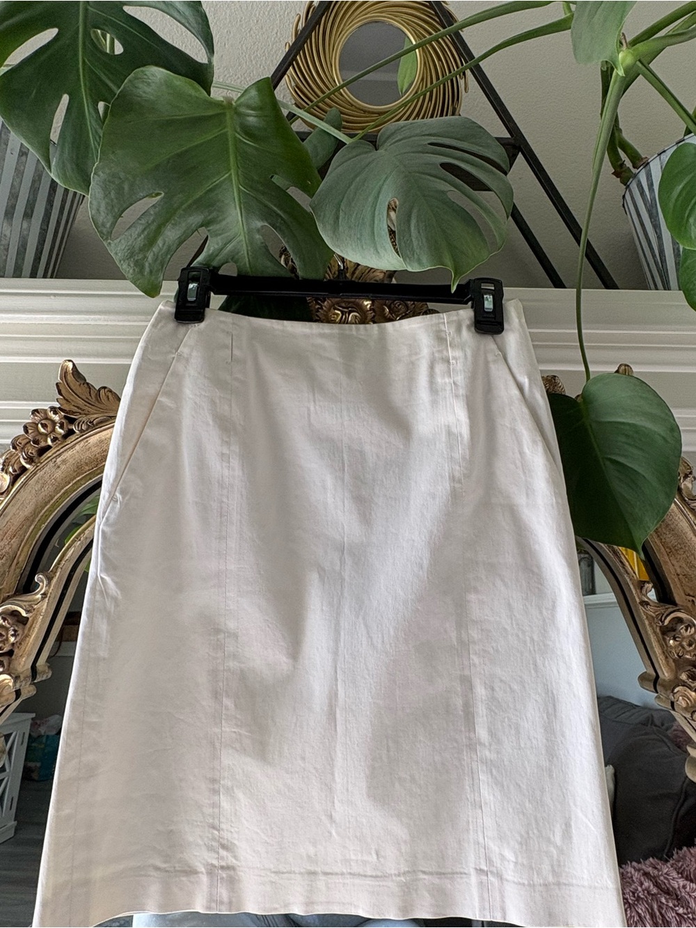 MaxMara Cream Pencil Skirt